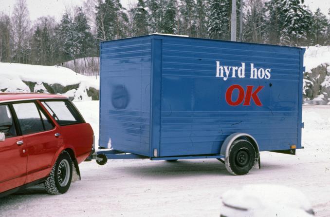 Släpvagnar fanns också tillgängliga för hyra hos OK