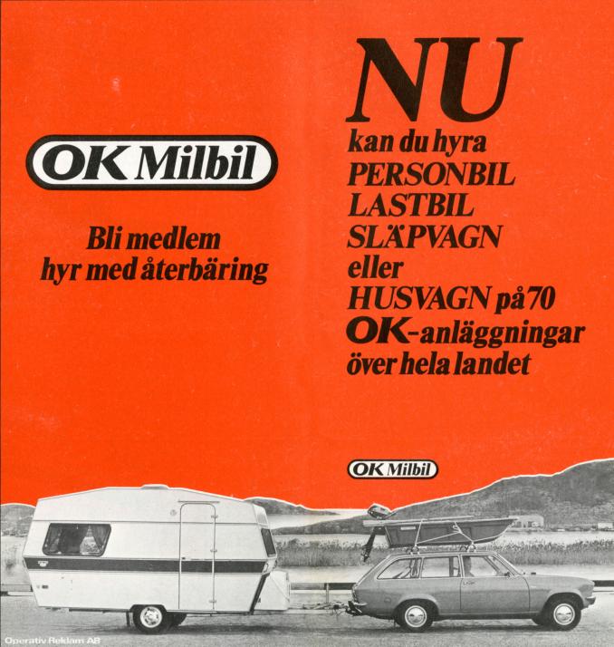 1974 startade OK sin biluthyrningsverksamhet