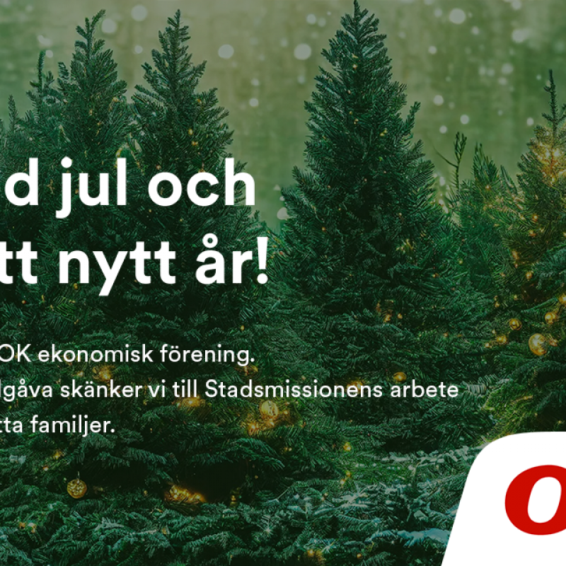 Vi stöttar Stadsmissionen och We Effect OK